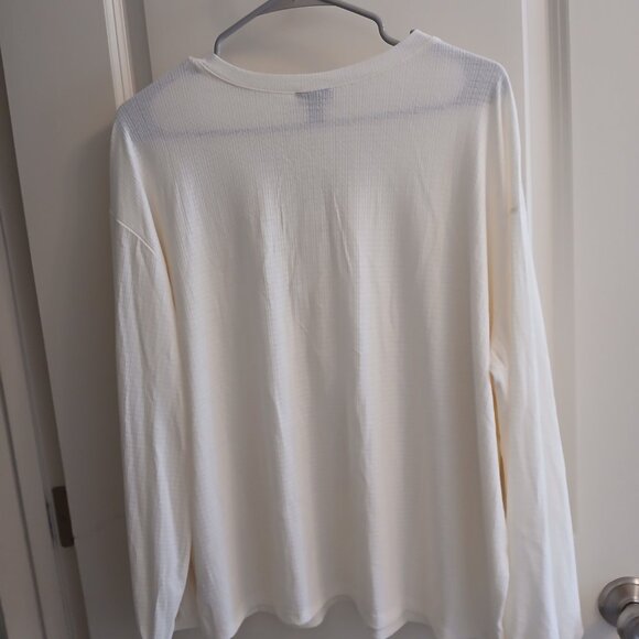 *Host Pick* Torrid Beige Texture Jersey Lace-Up Drop Shoulder Top, 1x NWOT - Picture 3 of 10